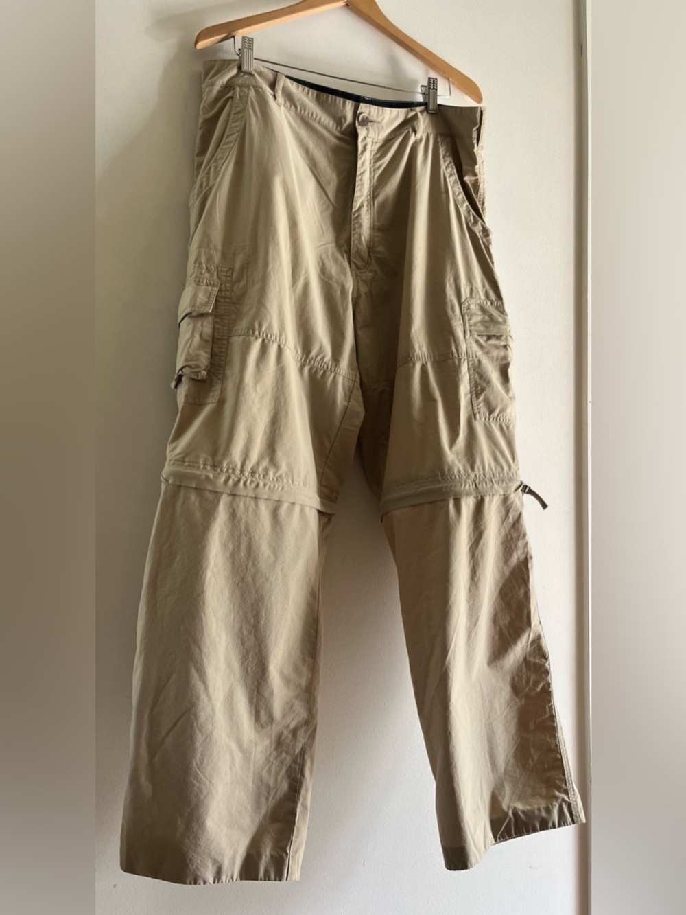 Vintage Chaps Ralph Lauren Convertible Cargo Pants 38 Khaki Zip Off Shorts